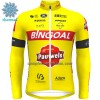 Maglia 2022 Bingoal Pauwels Sauces WB Manica Lunga Winter Invernale Giallo Neon Rosso Maglia 2022 Bingoal Pauwels Sauces WB Manica Lunga Winter Invernale Giallo Neon Rosso